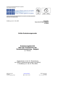 Dritte Evaluierungsrunde Evaluierungsbericht über die