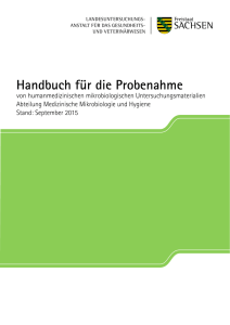 Probenahmehandbuch - Landesuntersuchungsanstalt Sachsen