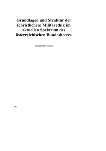 Grundlagen und Struktur der (christlichen) Militärethik