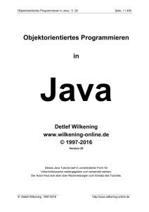 Java Tutorial - Wilkening