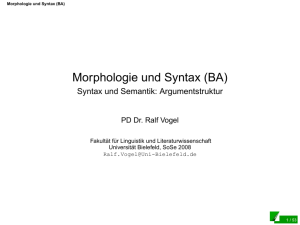 Morphologie und Syntax (BA)