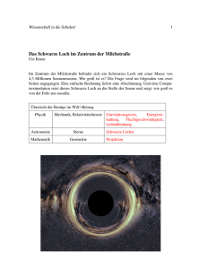 Das Schwarze Loch im Zentrum der Milchstraße