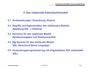 5. Das relationale Daten(bank)modell
