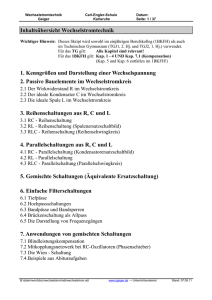 Inhaltsübersicht Wechselstromtechnik - lehrer.uni