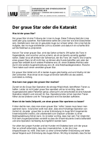 Merkblatt Katarakt ("Grauer Star")