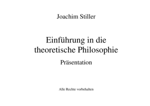 Einführung in die theoretische Philosophie