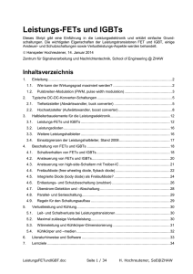 Leistungs-FETs und IGBTs - Ups, hier bist du richtig