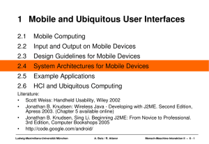 MIDP User Interface