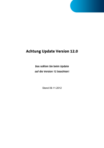 Achtung Update Version 12.0 Achtung Update Version 12.0