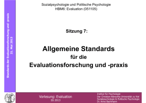 Allgemeine Standards - Christian-Albrechts