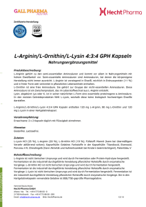 L-Arginin/L-Ornithin/L-Lysin 4:3:4 GPH Kapseln