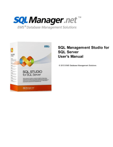 SQL Management Studio for SQL Server