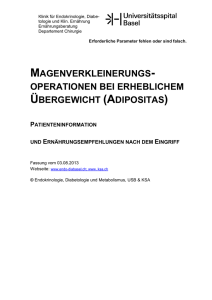 MAGENVERKLEINERUNGS- OPERATIONEN BEI ERHEBLICHEM