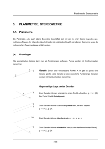 Planimetrie, Stereometrie