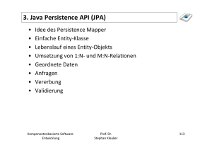3. Java Persistence API (JPA)
