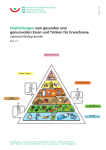 Merkblatt zur Lebensmittelpyramide