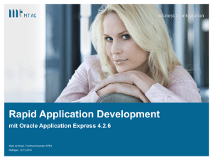 Rapid Application Development mit Oracle Application