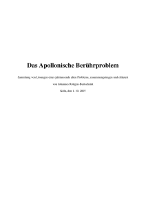 Das Apollonische Berührproblem, 2007 _komplett_ II