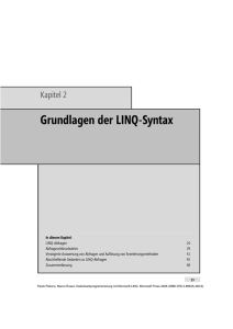 Grundlagen der LINQ-Syntax - EDV