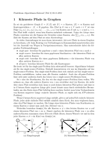 1 Kürzeste Pfade in Graphen - Lehrstuhl für Effiziente Algorithmen