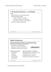 DBMS Architekturen