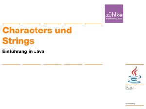 Characters und Strings