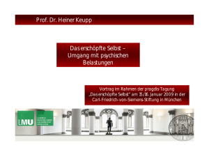 Prof. Dr. Heiner Keupp Das erschöpfte Selbst – Umgang