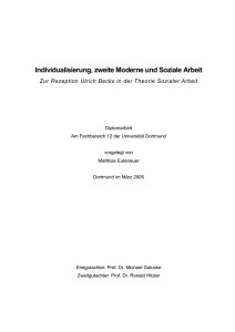 Individualisierung, zweite Moderne und Soziale - Hitzler