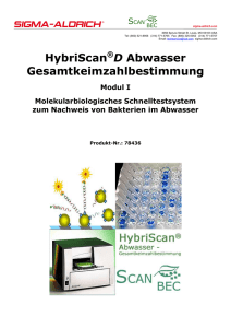HybriScan D Abwasser Gesamtkeimzahlbestimmung - Sigma