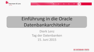 Einführung in die Oracle Datenbankarchitektur