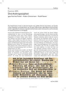 Drei Anthroposophien - Rudolf Steiner Archiv