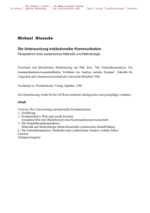 Die Untersuchung institutioneller Kommunikation