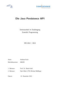 Die Java Persistence API