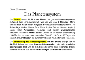 Das Planetensystem