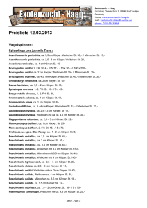 Preisliste 11.03.2013 - Exotenzucht-Haag