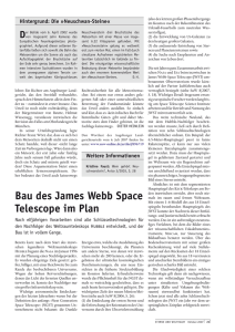 Bau des James Webb Space Telescope im Plan