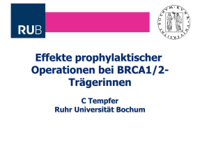 Effekte prophylaktischer Operationen bei BRCA1/2