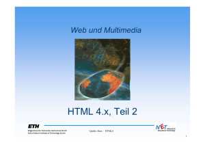 HTML 4.x, Teil 2