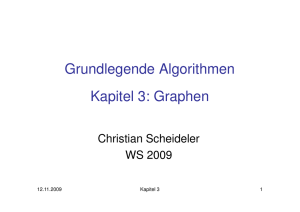 Grundlegende Algorithmen Kapitel 3: Graphen