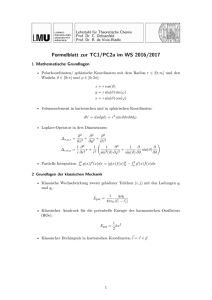 Formelblatt zur TC1/PC2a im WS 2016/2017