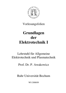 Vorlesungsfolien GdE1 - Fakultät für Elektrotechnik und