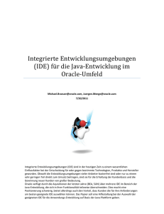 Integrierte Entwicklungsumgebungen (IDE) für die Java