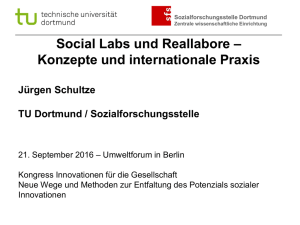 Was sind Social Innovation Labs? - Sozialforschungsstelle Dortmund