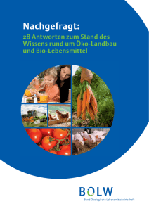 Nachgefragt: - Bund Ökologische Lebensmittelwirtschaft