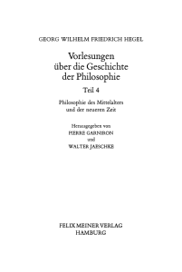 Vorlesungen über die Geschichte der Philosophie. Teil 4