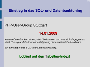 Einstieg in das SQL- und Datenbanktuning