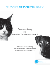Tierheimordnung des - Deutscher Tierschutzbund