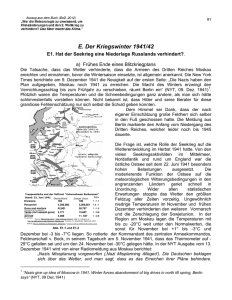 E. Der Kriegswinter 1941/42