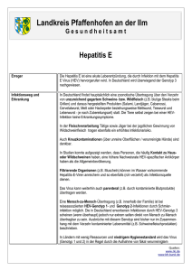 Hepatitis E - Landkreis Pfaffenhofen