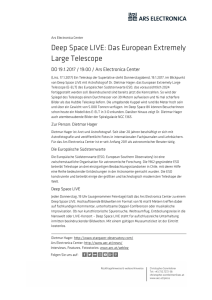 Deep Space LIVE: Das European Extremely Large Telescope / PDF